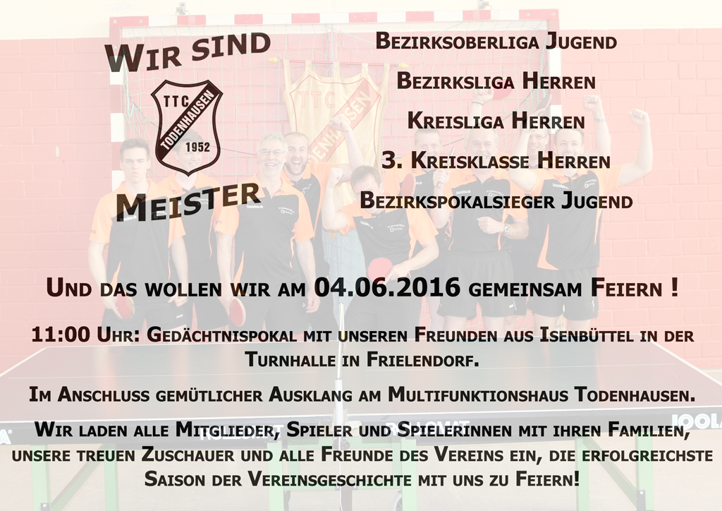 Einladung Meisterfeier